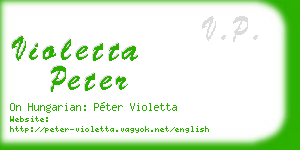 violetta peter business card